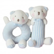 Cute Baby Stuffed Animals Infant Toys Toddler Plush Toys Bears Set BLUE