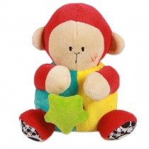 Brown Monkey Toddler Shaking Plush Toys Cute Baby Stuffed Animals Infant Toys