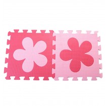 Interlocking Foam Mats EVA Foam Floor Mats (10 Tiles) Pink Flower