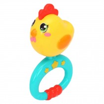 Set of 2 Plastic Cartoon Chick Baby Infant Rattles Baby Toys Hand Bell