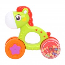 2 Pcs Running Horse Cartoon Baby Toys Plastic Infant Rattles Hand Bell