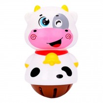 2 Pcs 3D Colorful Cow Cartoon Baby Toys Plastic Hand Bell Infant Rattles
