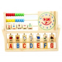 Multifunctional Babies' Learning Education Recognition Wooden Computation Frame