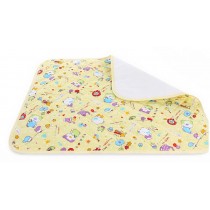 Toddler Waterproof Washable Diaper Changing Mat Pad(Yellow Bear)-50*70cm