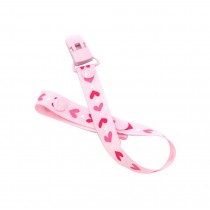 Set of 2 Lovely Baby Pacifier Leashes Safe&Non-toxic,Pink Heart