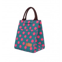 Rose Red Dots&Heart-shaped WaterProof Large Capacity Lunch Bag/Bags For Kids
