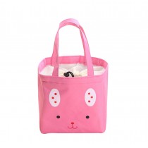 2Pcs WaterProof Large Capacity Lunch Bag For Children,Heat Retaining,Pink