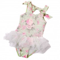 Cute Baby Girls Flower Beach Suit Lovely Swimsuit 1-2 Years Old(80-90cm)