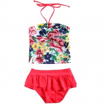 Cute Baby Girls Beach Suit Lovely Colorful Swimsuit 1-2 Years Old(80-90cm)