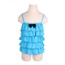 Beautiful Baby Girl Swimsuit Lovely Siamesed High Quality Swimsuit Blue 2~3Y