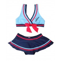 Beautiful Baby Girl Swimsuit Lovely Bikini Toddler Swimsuit Blue (1~3Y)