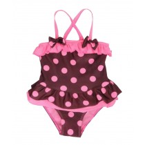 Beautiful Baby Girl Swimsuit Lovely Bow Spot Toddler Swimsuit Fushcia (2~3Y)