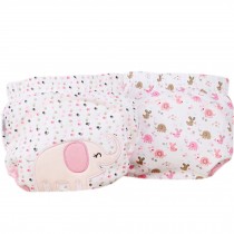 2 PCs Elephant Pink Toddlers Reusable Washable Baby Newborn Diaper Pants M