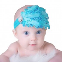 Beautiful Baby Girl Headband Cute Feather Apparel Accessory Blue (1~4Y)