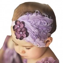 Beautiful Baby Headband Cute Feather Apparel Accessory Purple (2~4Y)