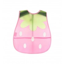 Set Of 2 Waterproof Comfortable Baby Bib/Pinafore For Baby, Pink Strawberry
