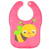 2 Pcs Comfortable and Soft Cartoon Bee Waterproof Pocket Baby Bibs