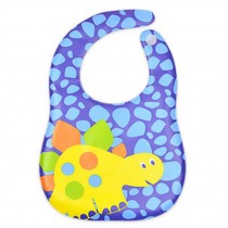 2 Pcs Cartoon Dinosaur Soft and Comfortable Baby Bibs Waterproof Pocket