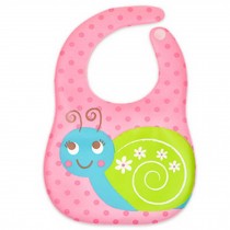 2 Pcs Lovely Snails Comfortable EVA Waterproof Pocket Baby Bibs