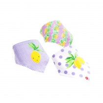 Baby's Gift Lovley 3Pcs Adjustable Soft Baby Neckerchief/Saliva Towel,Lemon
