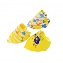 3Pcs Adjustable Soft Baby Neckerchief/Saliva Towel,Baby's Gift,Yellow