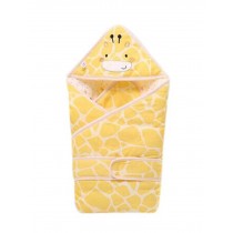 Giraffe Pattern Soft And Comfortable Thick Quilted YELLOW Baby Swaddle Blanket