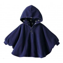 Baby Clothing Baby Cloak Shawl Thick Blankets Dark BLUE Double-Sided Cloak