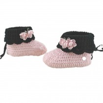 Baby Infant Handmade Crochet Girls Shoes Casual Knit Sock Newborn Gift 10-12 CM