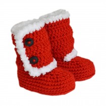 Baby Handmade Crochet Shoes Knit Winter Sock Keepsake Gift 10CM Christmas Boot