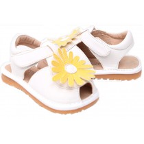 Toddler/Little Kids Flower Princess Casual Outdoor Sandal White&Yellow