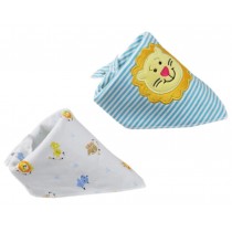 2 PCs Lovely Cool Lion Saliva Towel Adjustable Baby NeckScarf Neckerchief 15*11"