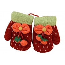 Durable Lovely Pattern Warm Gloves Useful Woolen Winter Baby Mittens 13*7CM