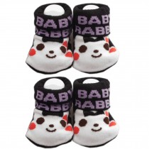 BLACK Cotton Baby Newborn Shocks Infant Anti Skid Slip Toddler Shoes 2 Pack