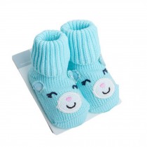 TEAL Bear Toddler Anti Slip Skid Shocks Baby Stockings Newborn Infant Shoes 0-6M