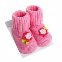 PINK Flower Toddler Anti Slip Skid Shocks Baby Stockings Newborn Infant Shoes
