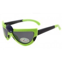 Hot Sale Seven-Spotted Ladybugs Folding Baby Sunglasses-Green Frame
