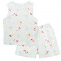 Baby Toddler Underwear Set Infant Vest&Shorts 2 Pieces Printing White 6-9M