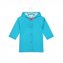 Bowknot Toddler Rain Wear Cute Baby Rain Jacket Infant Raincoat BLUE S