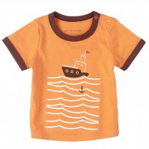 Ship Pure Cotton Infant Tee Baby Toddler T-Shirt ORANGE 80 CM (12-18M)