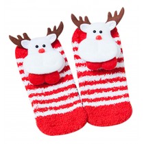 Four Pairs Cute Socks Christmas Socks Coral Velvet Floor Socks Children Socks
