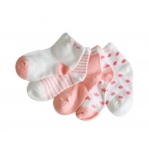 Five Pairs Summer Thin Cotton Comfortable ORANGE Baby Socks