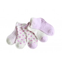 Five Pairs Summer Thin Cotton Comfortable PURPLE Baby Socks