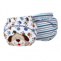 Lovely Dog Pattern Baby Elastic Cloth Diaper Cover (M, 9-11KG)