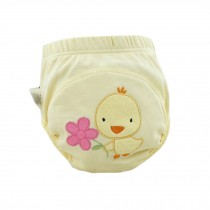 Lovely Cartoon Animal Pattern Baby Elastic Cloth Diaper Cover (M, 9-11KG, Duck)