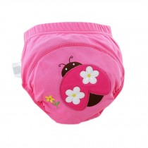 Lovely Cartoon Animal Pattern Baby Elastic Cloth Diaper Cover (M,9-11KG,Ladybug)