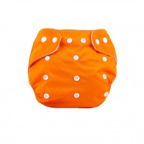 Baby One Size Leak-free Diaper Cover With Snap Closure (3-13KG,Orange)