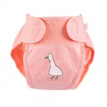 Lovely Baby Leak-free Diaper Cover With Magic Tape (6-12 Months, Pink)