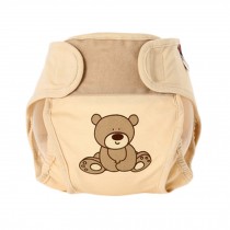 Lovely Bear Baby Leak-free Diaper Cover With Magic Tape (6-12 Months, Beige)