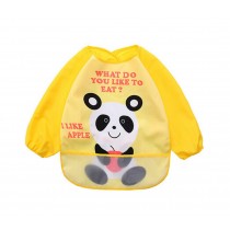 Cute Cartoon Waterproof Sleeved Bib Baby Smock Baby Bibs Panda, 0-3 Years