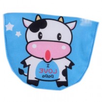 2 Lovely Cow Blue Baby Cotton Gauze Towel Wipe Sweat Absorbent Cloth Mat Towels